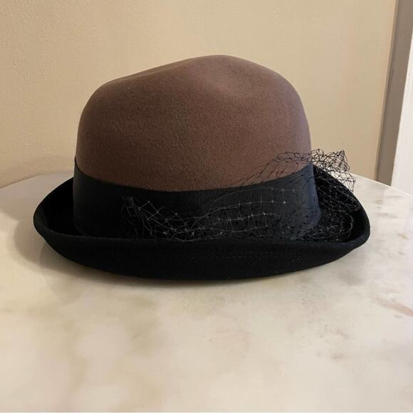 Vintage Brown and Black Women's Hat - Picture 3 of 9